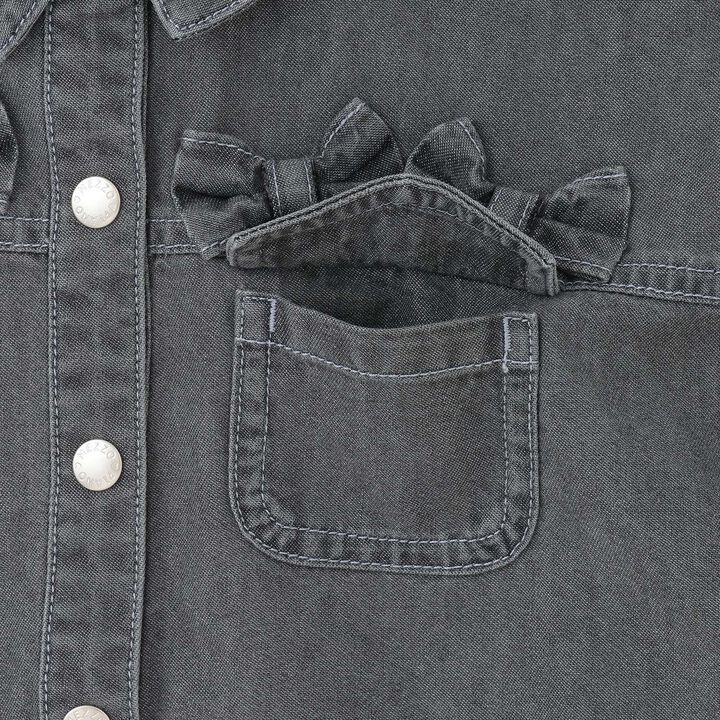 Cool Touch Denim Shirt & T-Shirt Set,Turquoise, medium image number 5