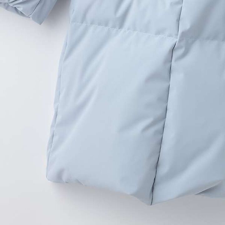 Water-Repellent, Machine Washable A-Line Down Coat,Navy, medium image number 4