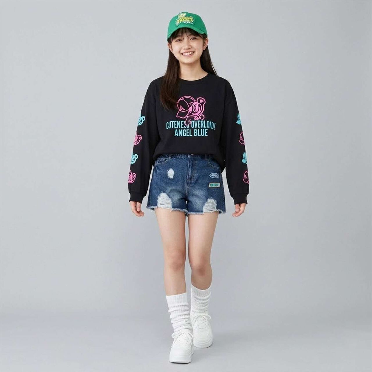 [Angel Blue] Appliqu&eacute; Cap,Sax blue, large image number 13