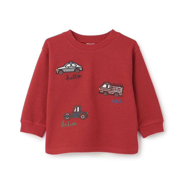 Car Appliqu&eacute; Double-Face Long-Sleeve T-Shirt,, medium
