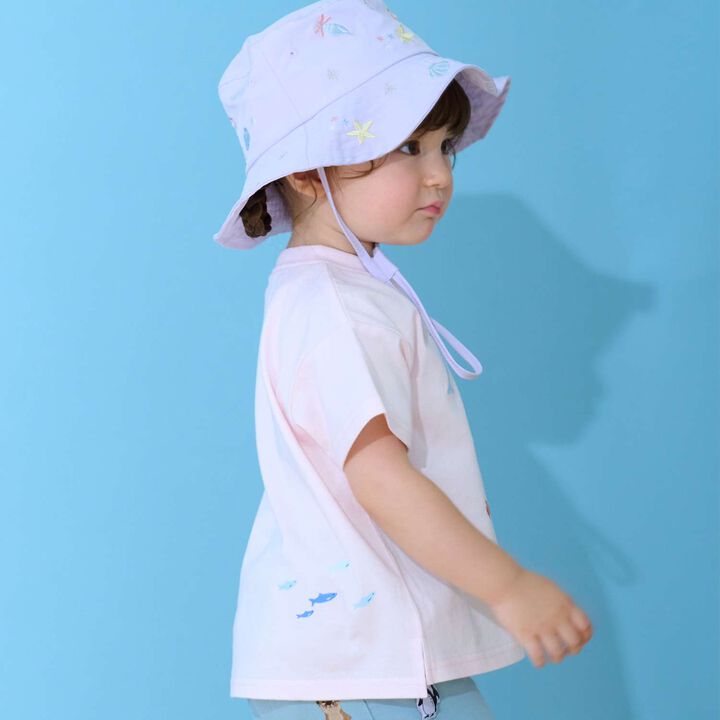 [Cool Touch] Sea Creature Appliqu&eacute; Short Sleeve T-Shirt,Off white, medium image number 1