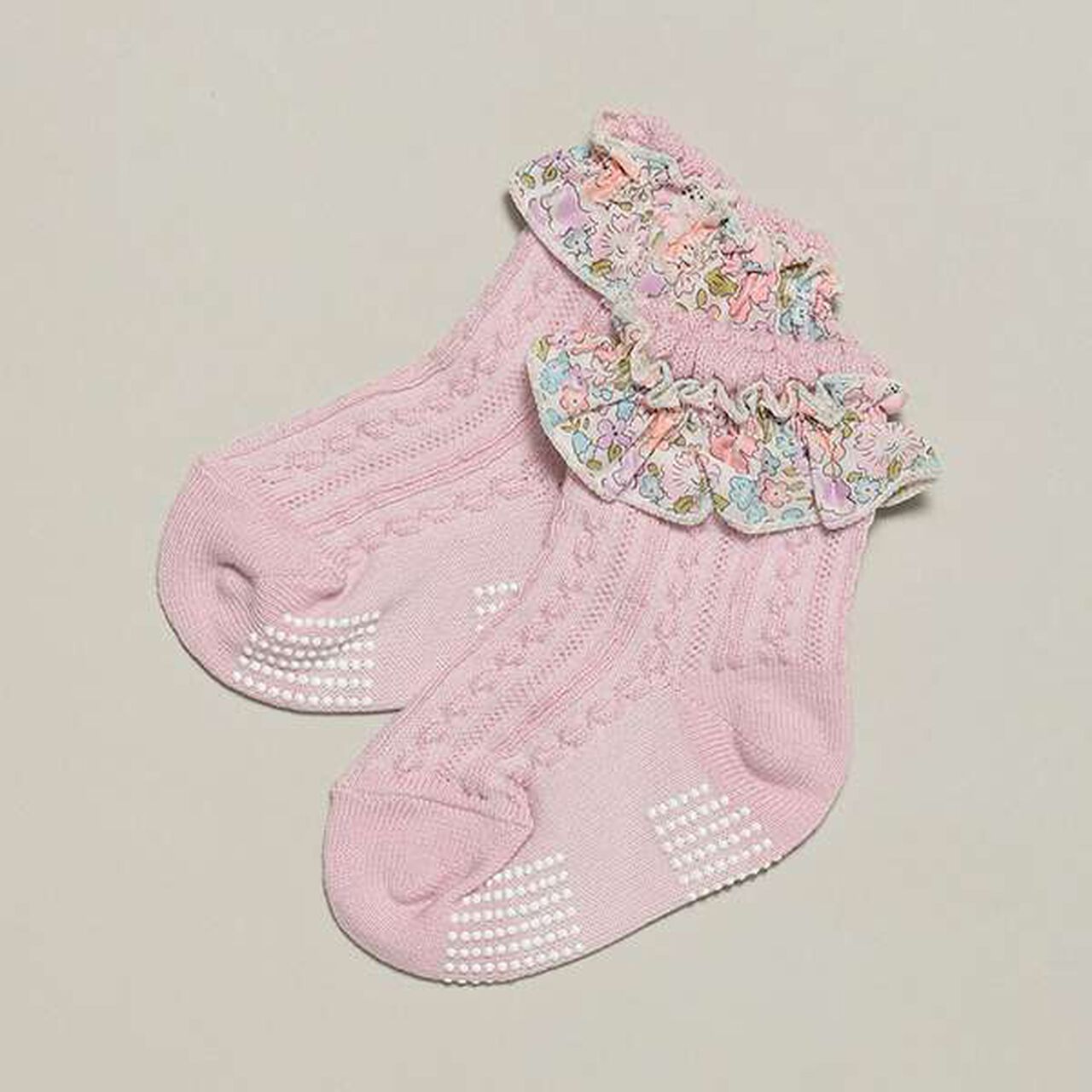 Liberty Frill Socks,Pink, large image number 0