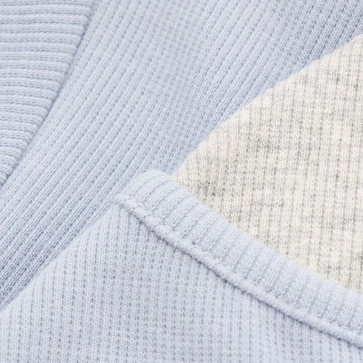 Lace-Up Ribbed Short-Sleeve T-Shirt,Top gray, medium image number 18