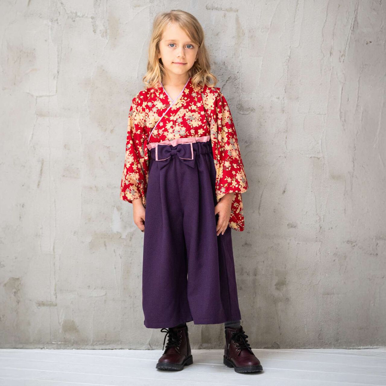 Girls Hakama Set [Made in Japan],Red, large image number 0