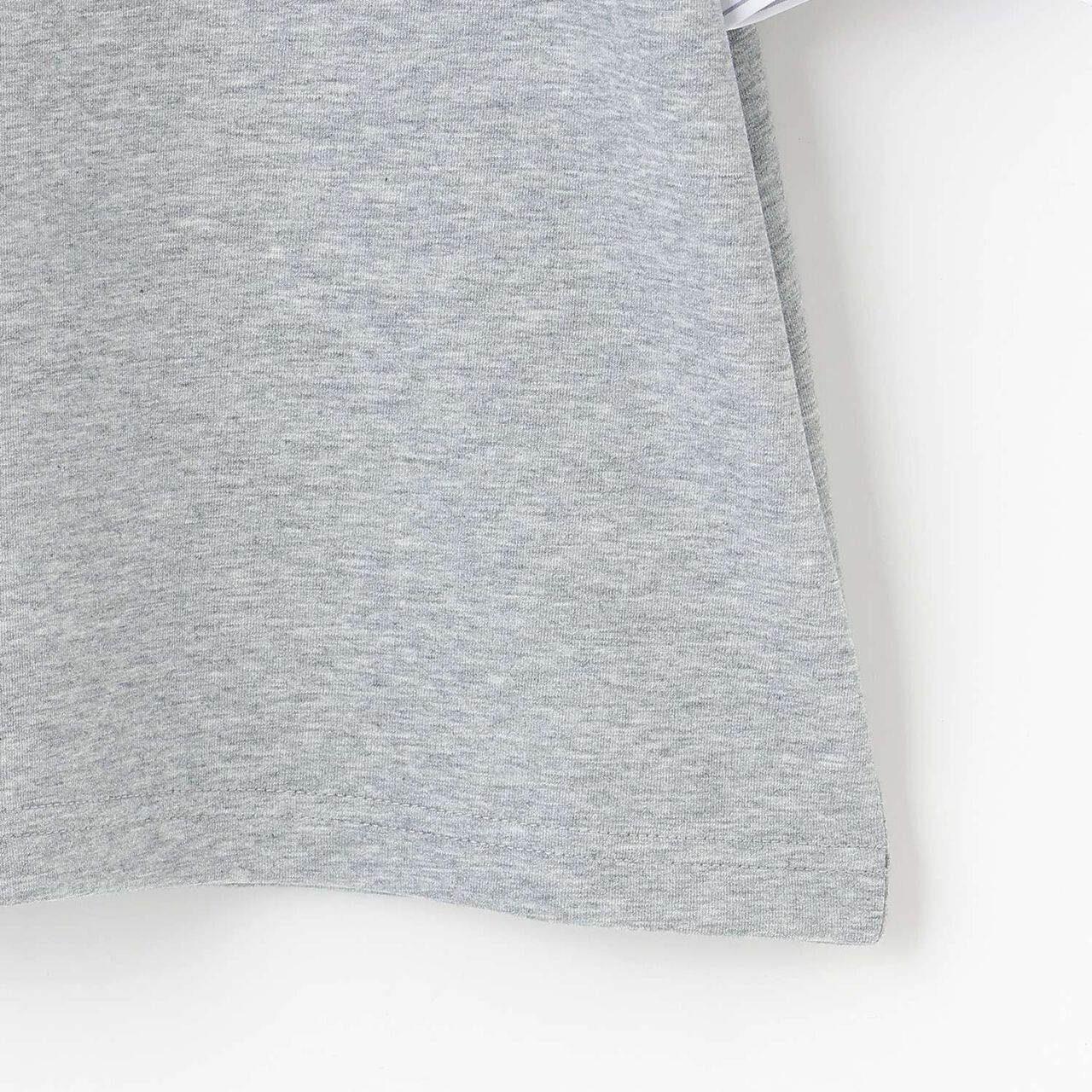 Sleeve Ribbon Fabric Docking T-Shirt,Navy, large image number 4