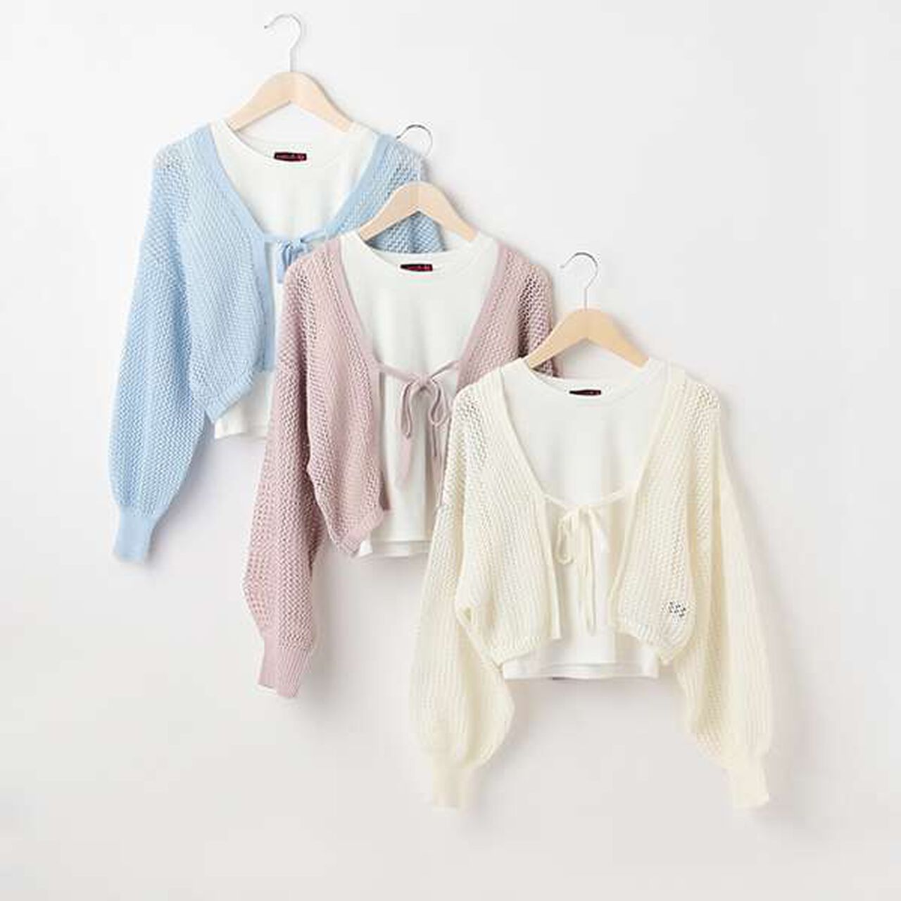 Mesh Bolero Inner Wear Set,Pink, large image number 2