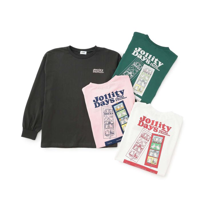 [100% Cotton] Animal Motif Long-Sleeve T-Shirt,Off white, medium image number 15