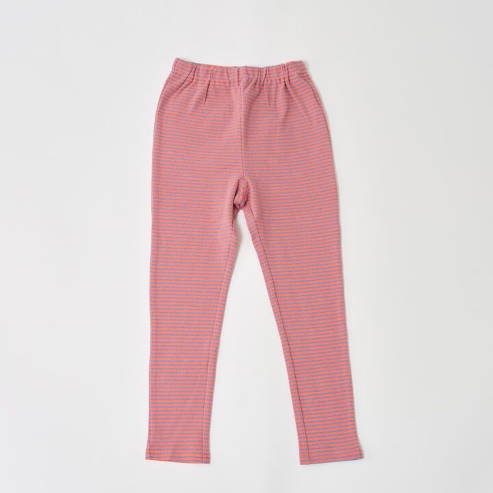 [365D.] Anti-Stain Stripe Jersey Knit Leggings,Salmon pink, medium image number 10