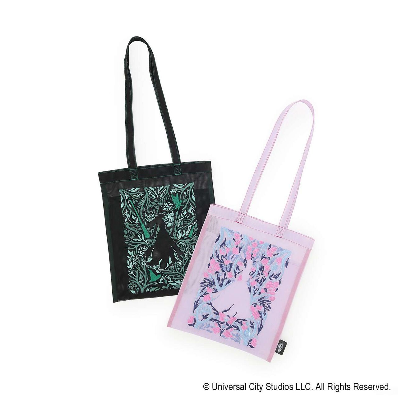 [WICKED] Embroidery Mesh Tote Bag,Black, large image number 5
