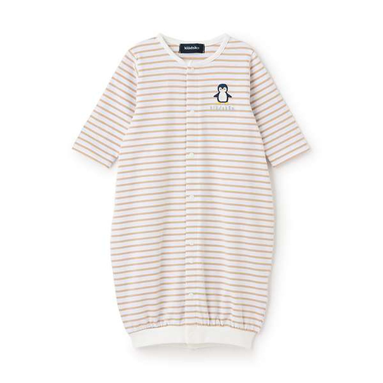 Animal Stripe Long-Sleeve 2-Way All-in-One,Mustard, large image number 17