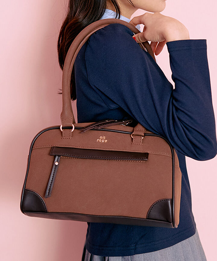 Bi-Color Boston Bag,, medium