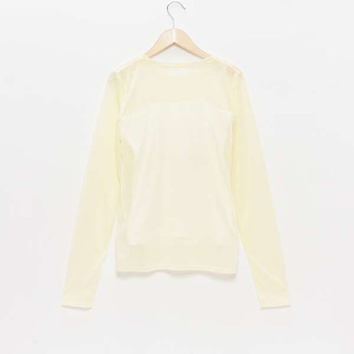 [LADIES] Sheer T-Shirt with Bra Top,Light beige, medium image number 11
