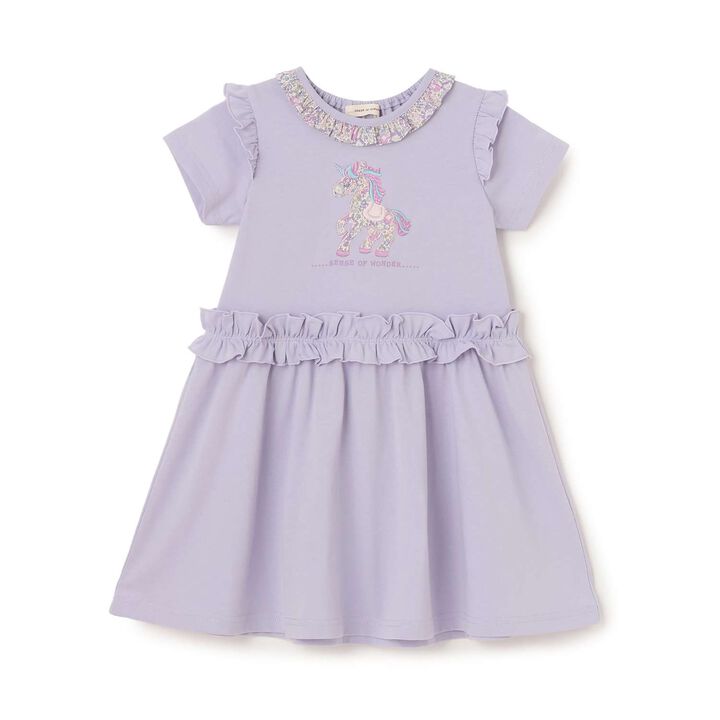 Unicorn Liberty Appliqu&eacute; One-Piece Dress,Lavender, medium