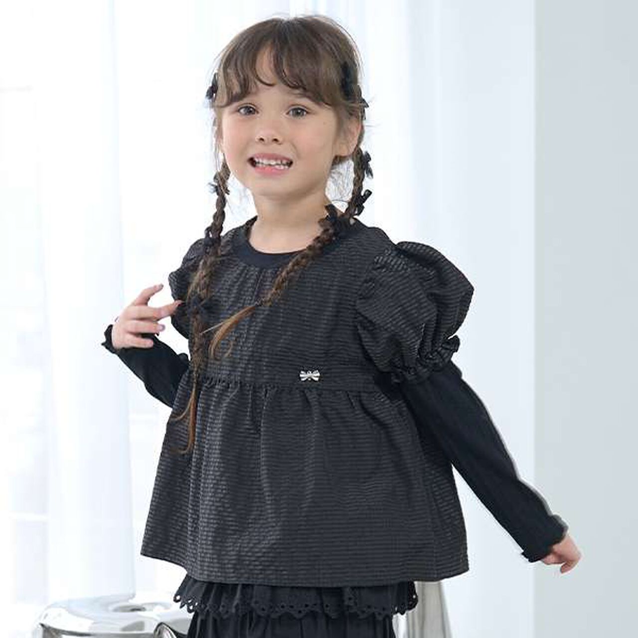 Sheer Blouse Docking Top,Lilac, large image number 20