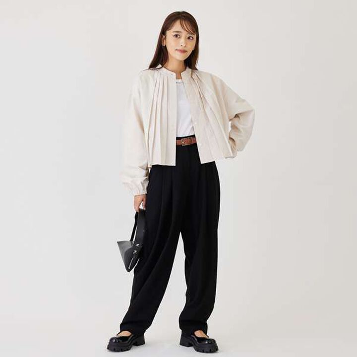 [LADIES] [AJUGA.] Tuck Pants (Adult Size),Black, medium image number 0