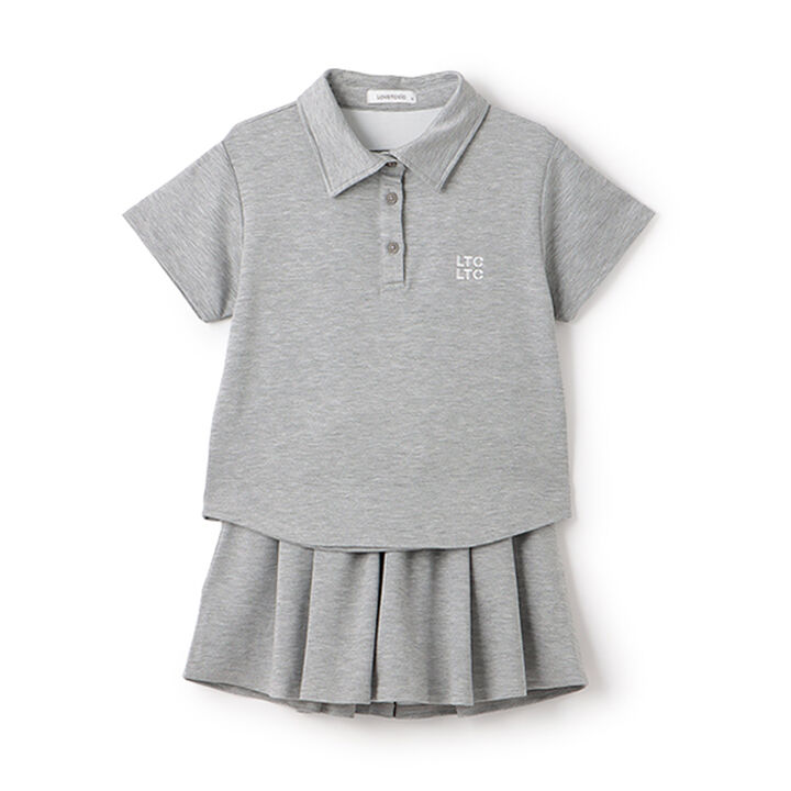 Polo Skirt Outfit Set,Top gray, medium image number 15