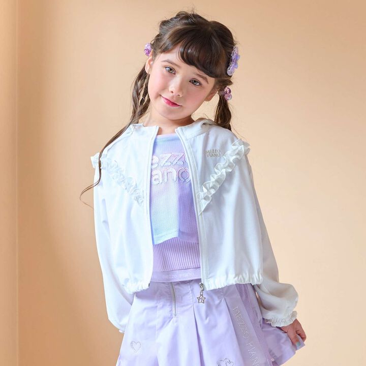 UV Protection Frill Bomber Jacket,, medium