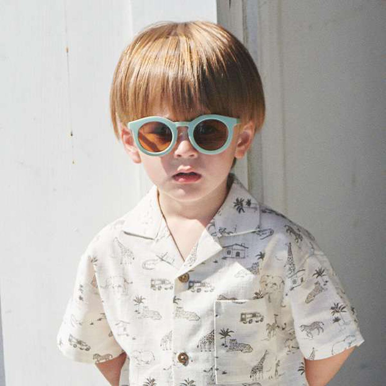 Boston Style Sunglasses,Light green, large image number 0