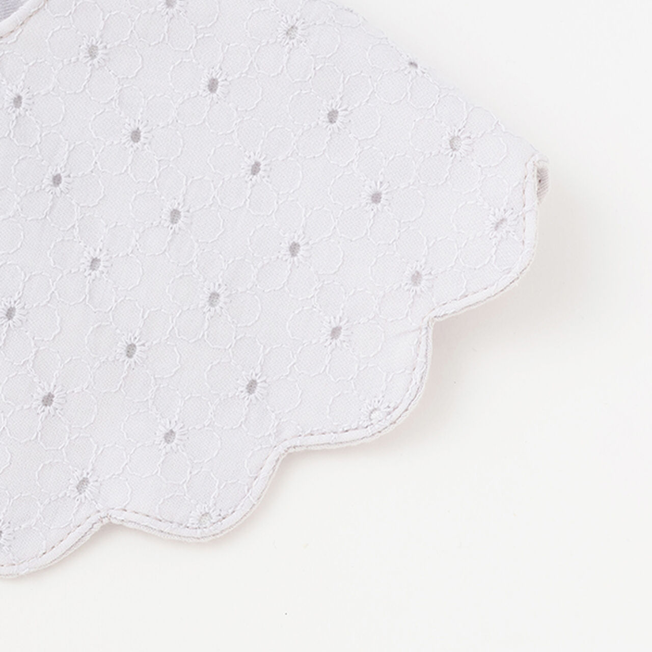 Waterproof Scallop Trim Bib,Blue gray, large image number 4