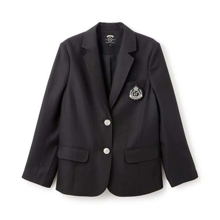 [Graduation Attire] with Emblem Tailored Jacket,Black, medium image number 15