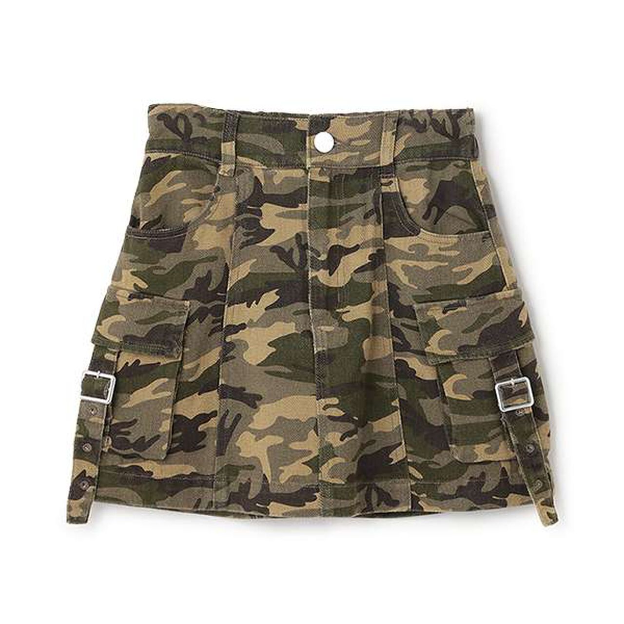 [LTXC] Cargo Denim Mini Skirt,Khaki, large image number 3
