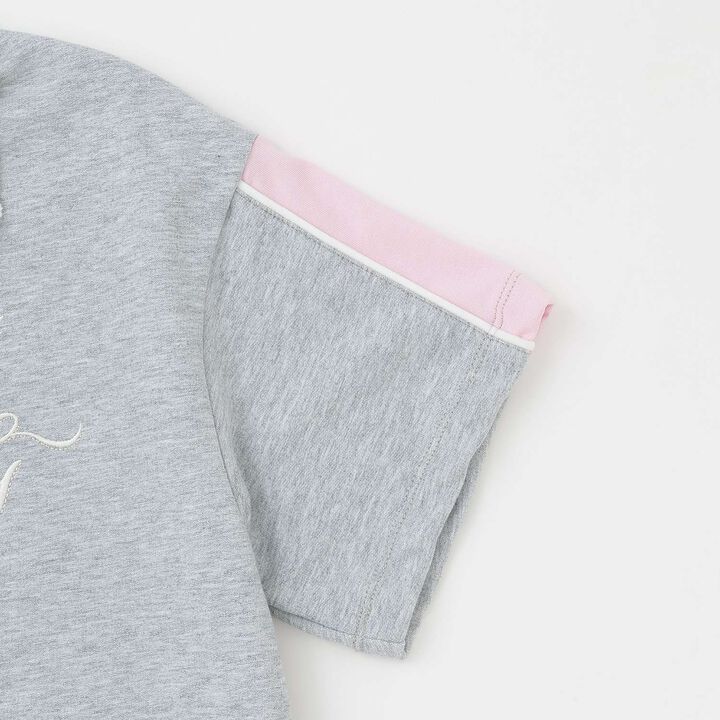 Half Zip Short Sleeve T-Shirt,Gray, medium image number 4
