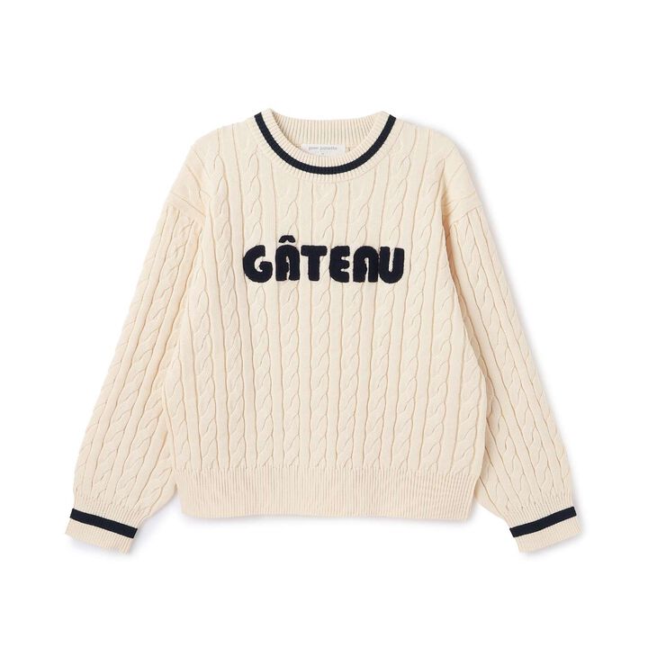 Sagara Logo Cable Knitwear[Available in 130cm],Sax blue, medium image number 8