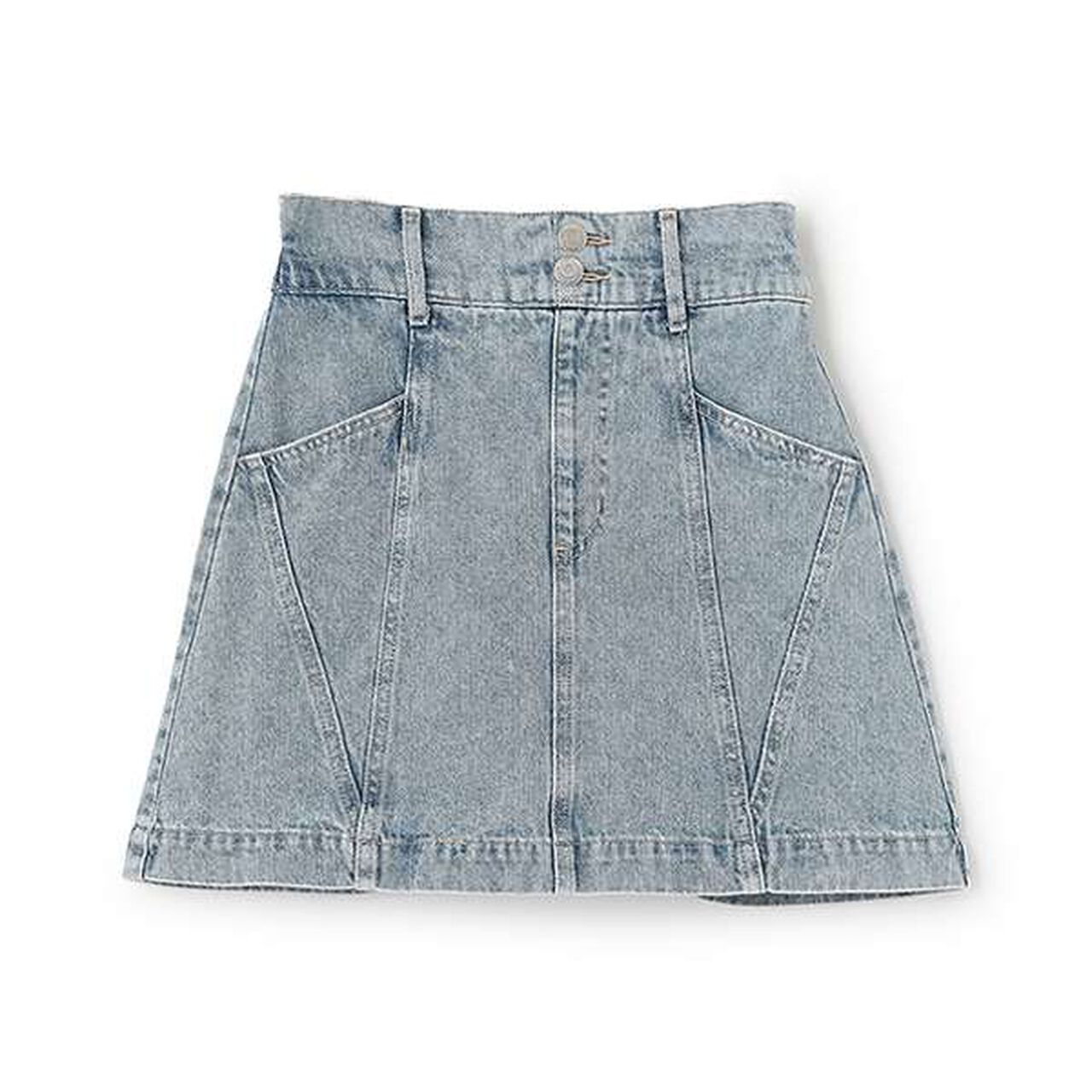 Chic Contrast Skirt,Blue, large image number 11