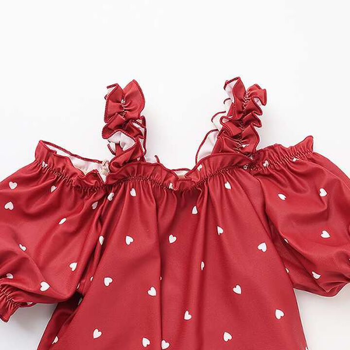 [SWIM] Heart Puff Sleeve Tankini,Ivory, medium image number 3