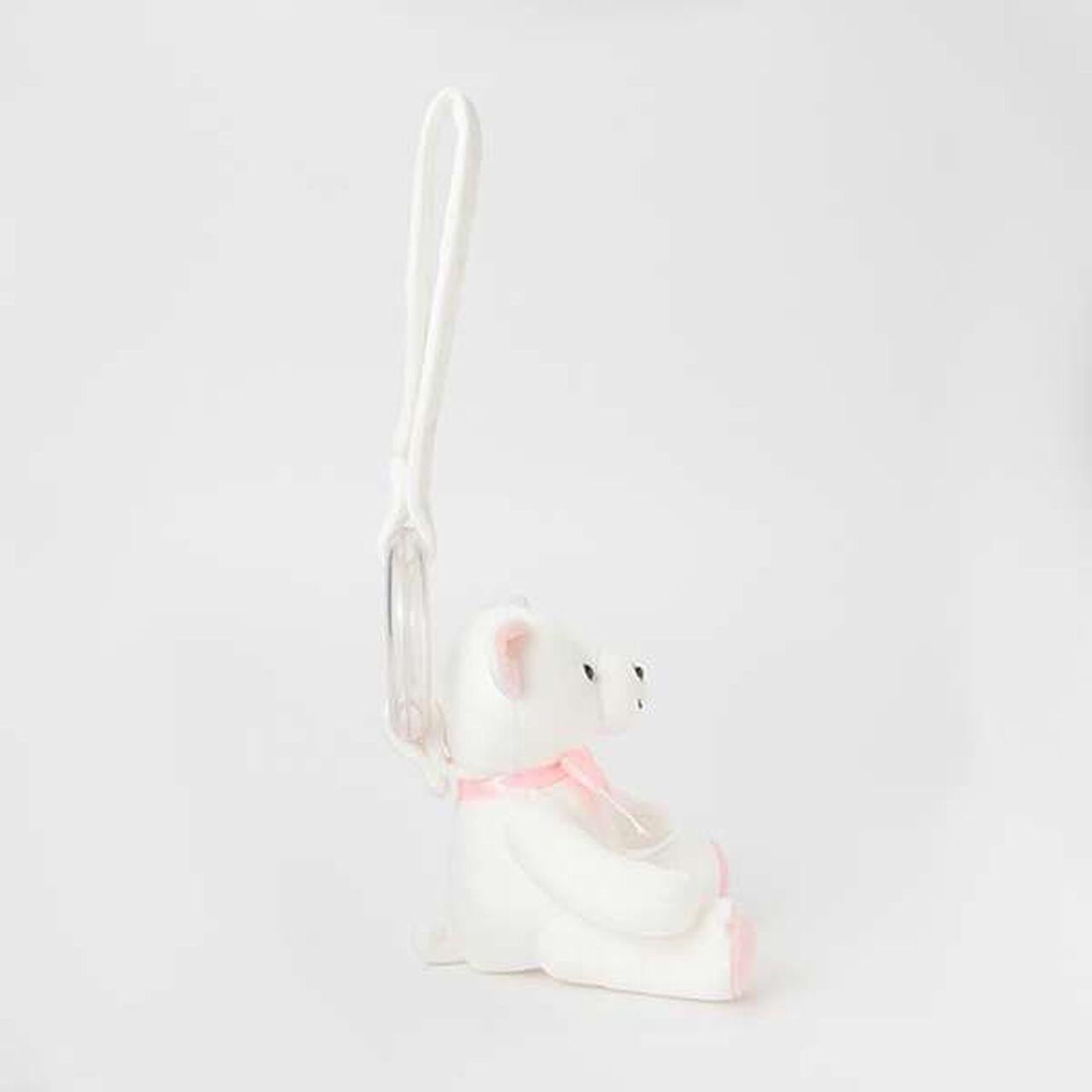 Stuffed Bear Ring Rattle,White, large image number 2