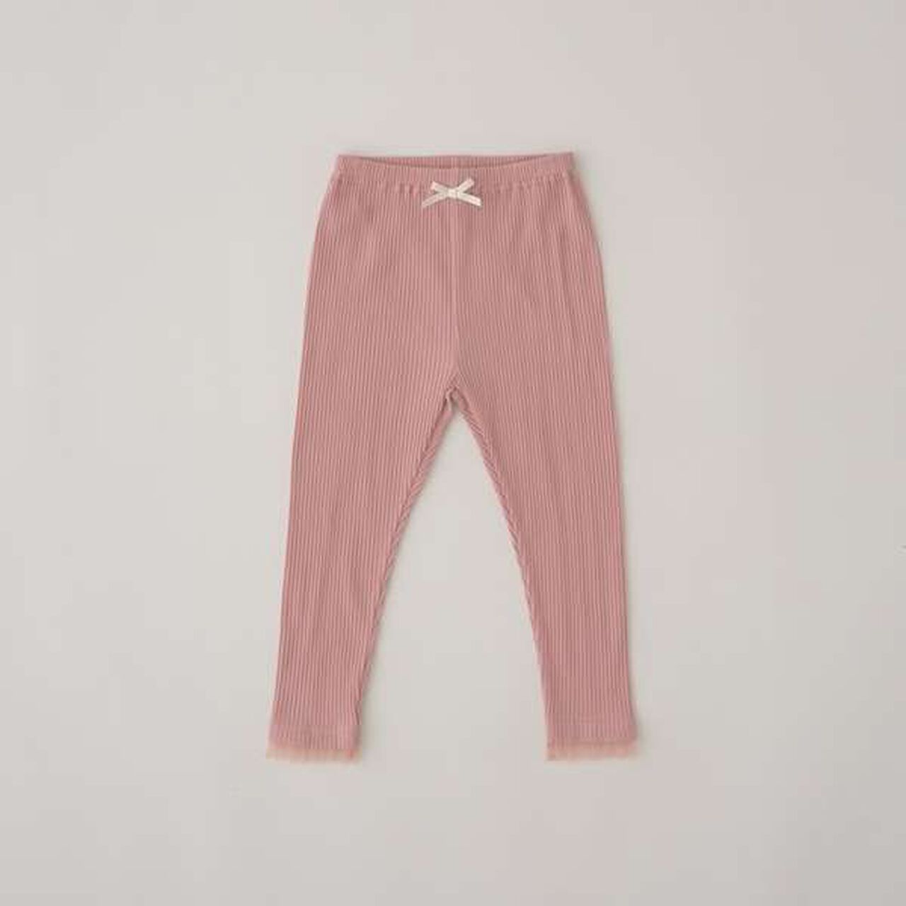 Tulle Frill Hem 3/4 Leggings,Pink, large image number 0