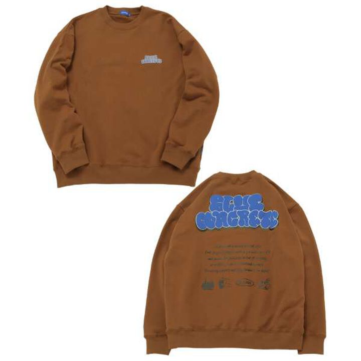 Quick-Dry Resistant to Pilling Big Back Graffiti Sweatshirt,Brown, medium image number 9