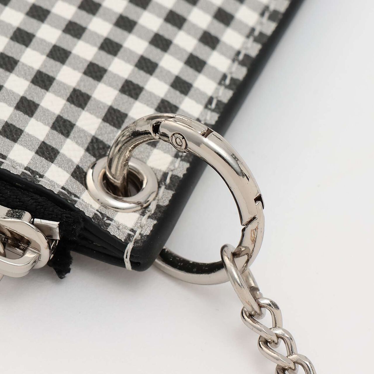 [Casselini] Gingham Wallet,Black, large image number 4