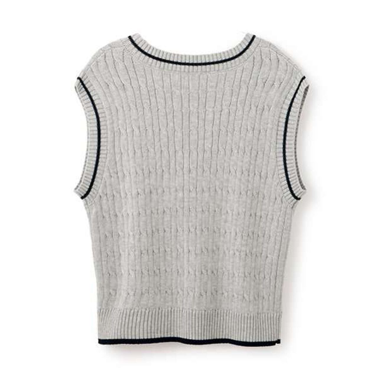 Washable Knit Graduation Vest,Light gray, large image number 8