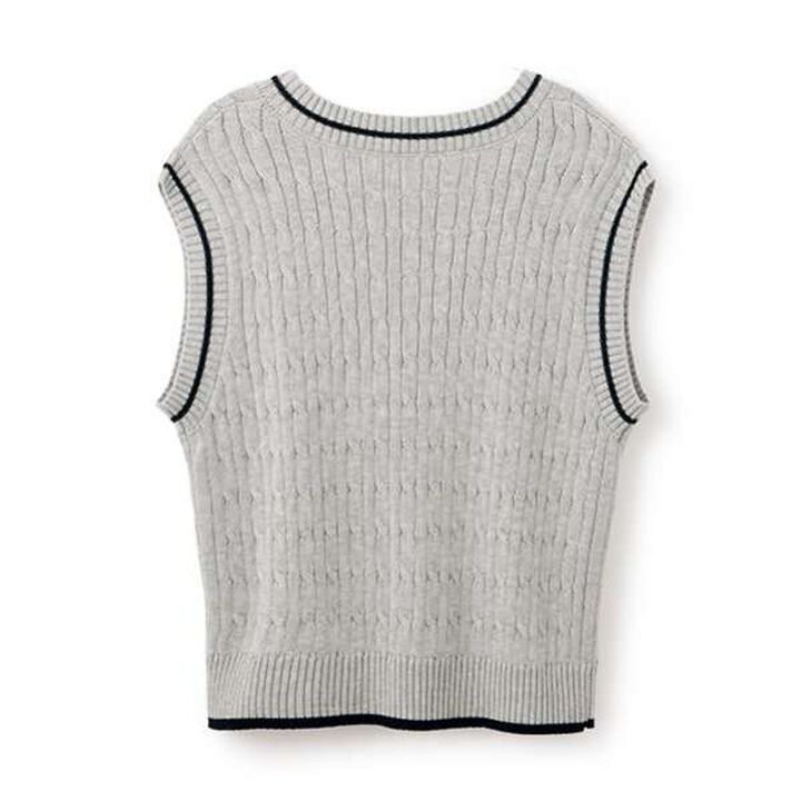 Washable Knit Graduation Vest,Light gray, medium image number 8