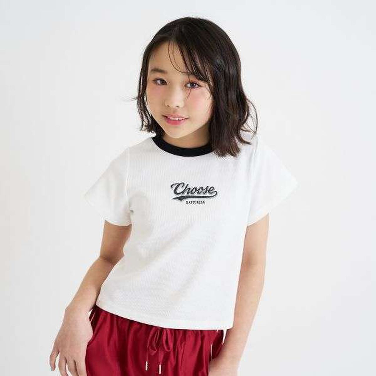 Daily Price Assorted Pattern Short-Sleeve Ribbed Top,Ivory, large image number 12