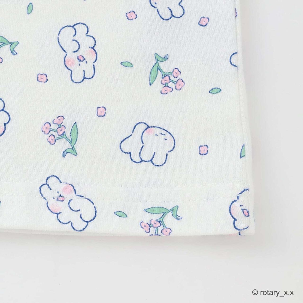 100% Cotton Lovely Monmon Quick-Dry UV Puff Sleeve All-Over Print T-Shirt,Yellow green, large image number 9