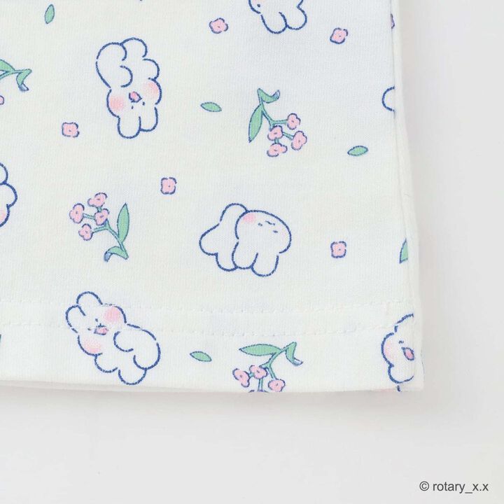 100% Cotton Lovely Monmon Quick-Dry UV Puff Sleeve All-Over Print T-Shirt,Yellow green, medium image number 9