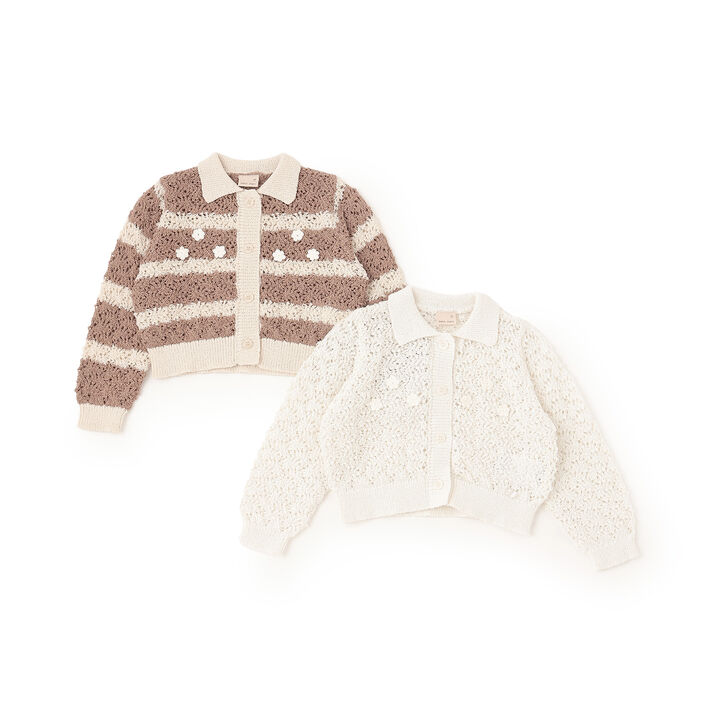 Collared Knit Cardigan,Mocha tea, medium image number 14