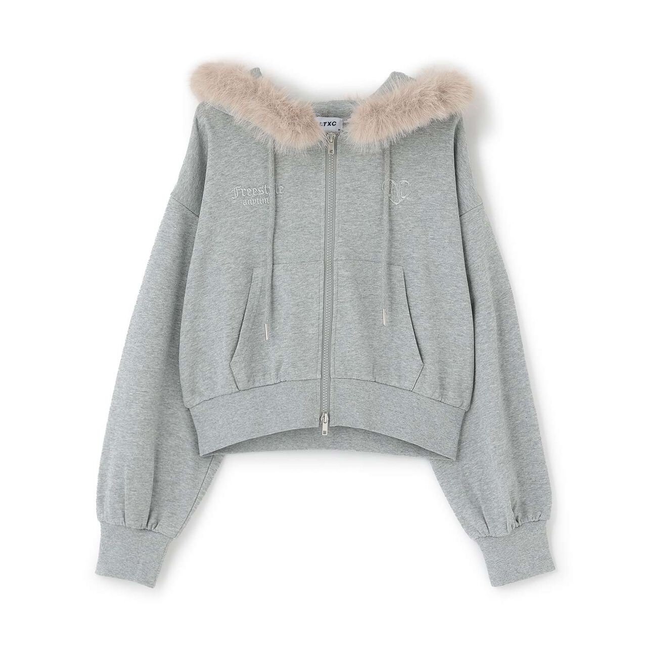 [LTXC] Fur-Trimmed Zip Hoodie,Khaki, large image number 13