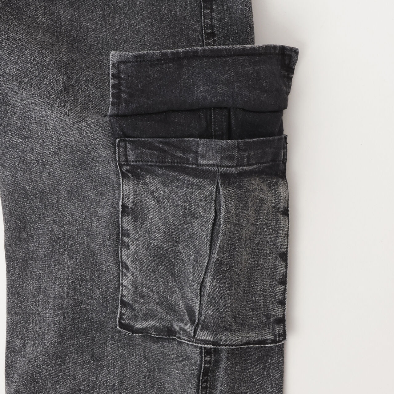 Cool Touch Denim Cargo Pants,Gray, large image number 5