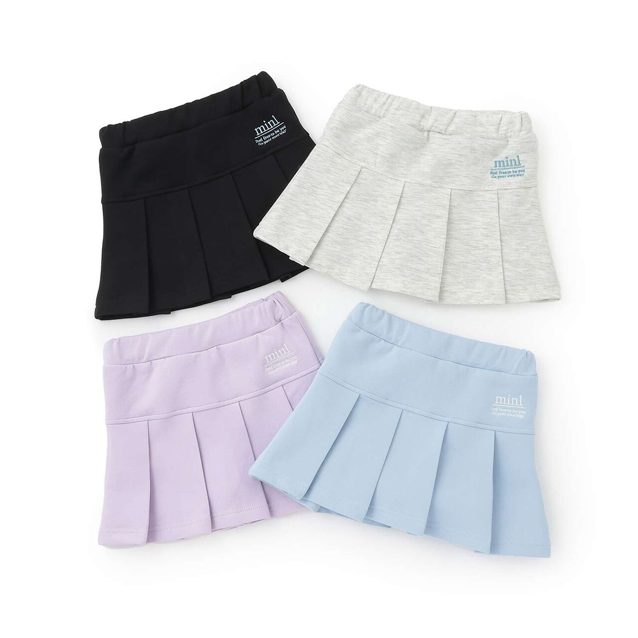 Anti-Stain Puffy Sweat Skirt / Cardboard,Sax blue, large image number 13