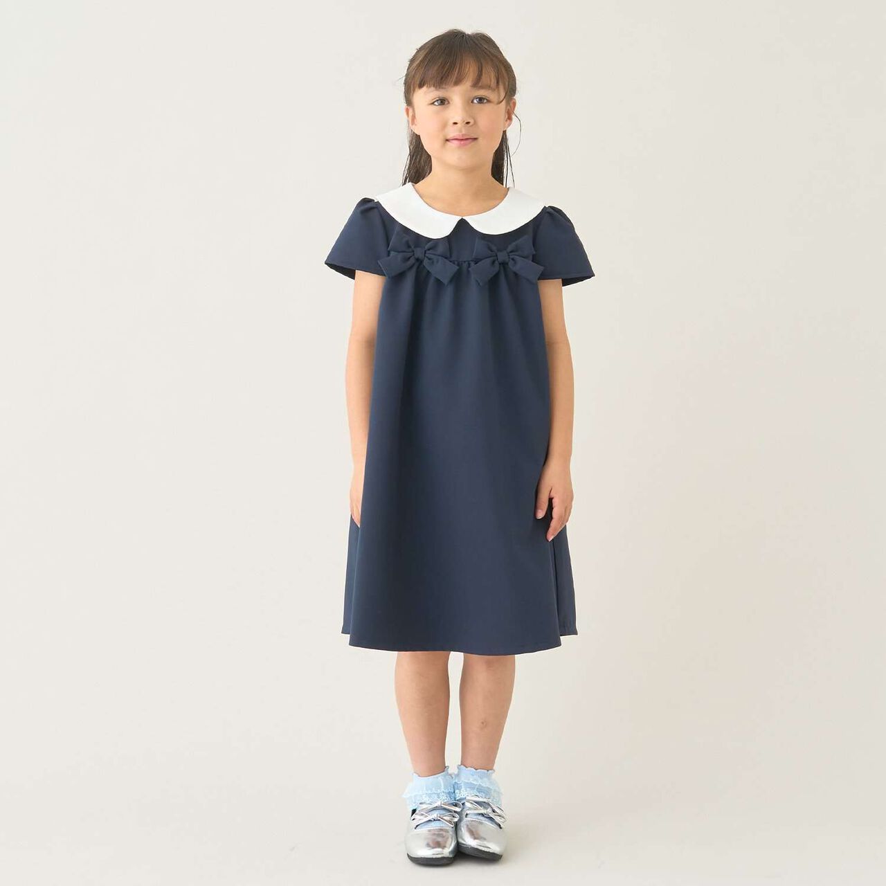 [Occasion] [School-Ready] Round Collar One-Piece Dress,Black, large image number 16