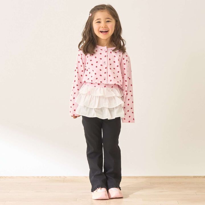 Tomo Pants Stretchy Hem Frill Flared Pants,Black, medium image number 33