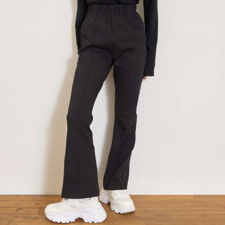 [LTXC] Stretch Easy Flare Cut Pants,Black, medium image number 1