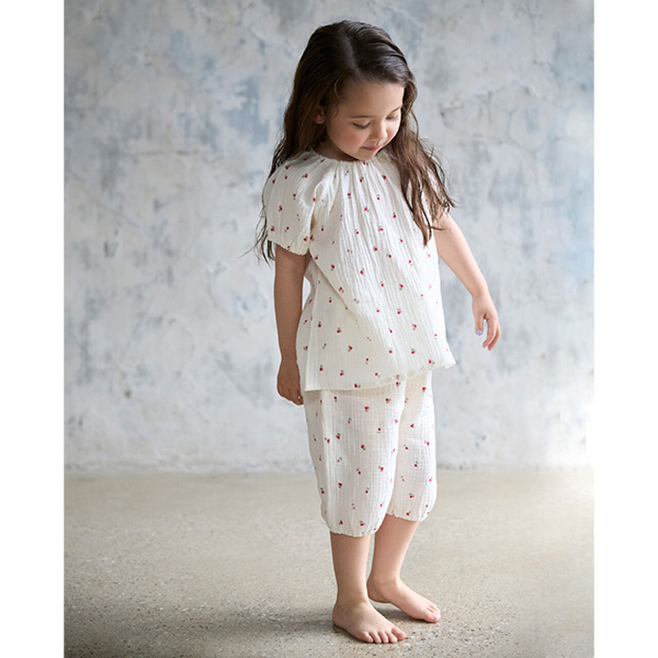 [Link] Double Gauze Cut Pajamas,Pearl white, large image number 4