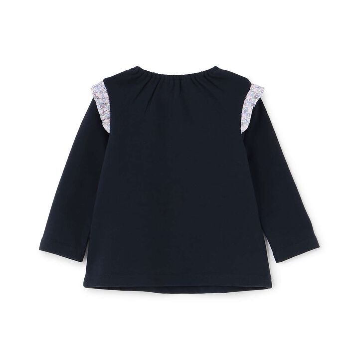 Apple Sweatshirt,Navy, medium image number 1