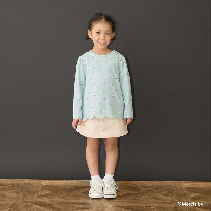 [Miffy] All-Over Pattern Scalloped Hem A-Line T-Shirt,Lavender, medium image number 18