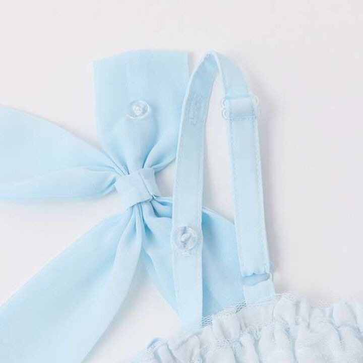 Shoulder Ribbon Camisole Tunic & Long-Sleeve T-Shirt Set,Off white, medium image number 11