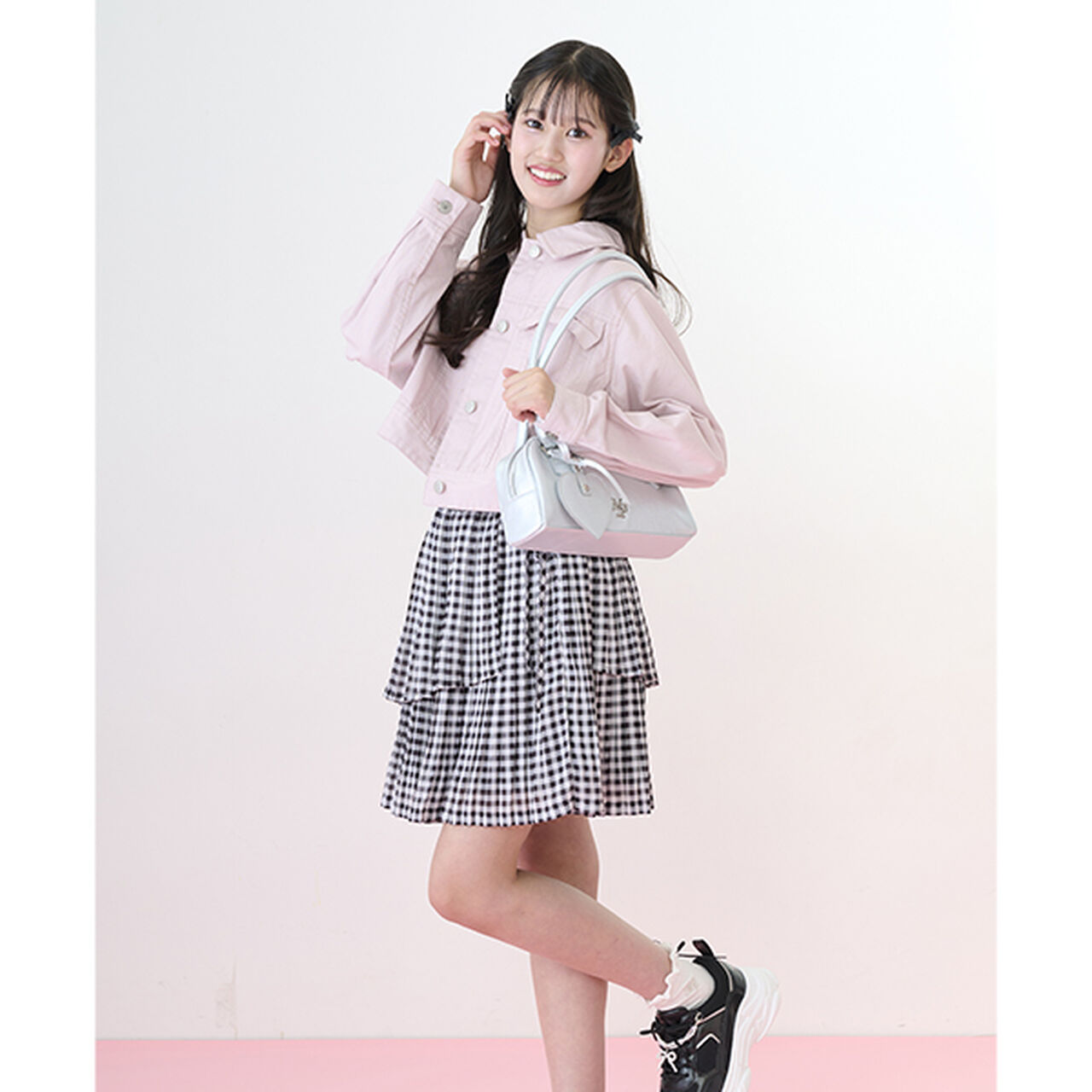 Random Pleated Skirt,Black, large image number 21